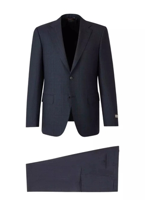 Canali checked suit - Blue