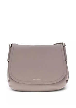 Coccinelle Rebekka flap-detail leather shoulder bag - Grey