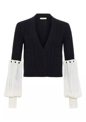 Hellessy Angelite cable-knit balloon-sleeve cardigan - Blue