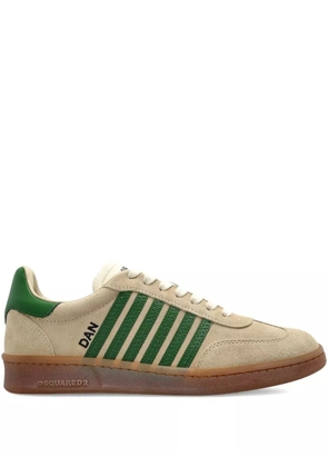 DSQUARED2 Boxer striped suede sneakers - Neutrals