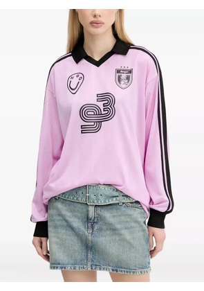 HUGO 93 graphic-print football top - Pink