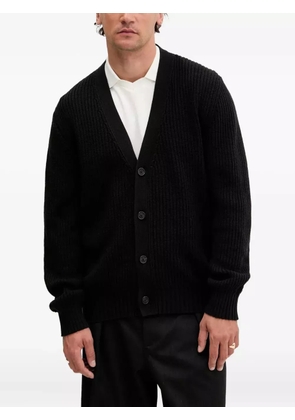 HUGO ribbed button cardigan - Black