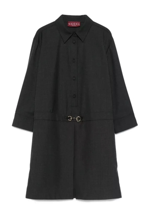 Gucci button-fastening shirt mini dress - Grey