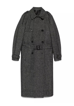 ERALDO belted double-breasted coat - Black