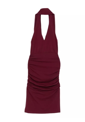 Rowen Rose V-neck draped mini dress - Red