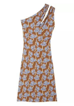 Versace Poppies midi dress - Brown