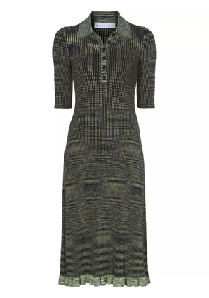 Proenza Schouler White Label Space-Dye Polo Dress - Blue