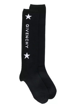 Givenchy logo star intarsia socks - Black