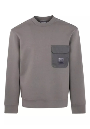 Emporio Armani patch-pocket cotton sweatshirts - Grey