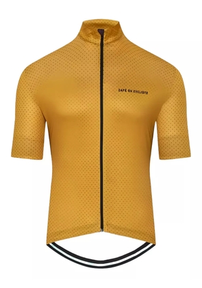 Café du cycliste polka-dot print short-sleeve T-shirt - Yellow