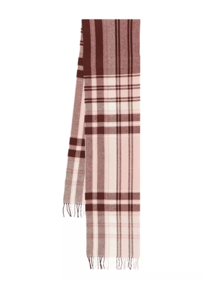 Marc O'Polo check-pattern fringe-edges scarf - Neutrals