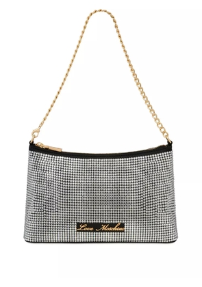 Love Moschino crystal-embellished chain shoulder bag - Black