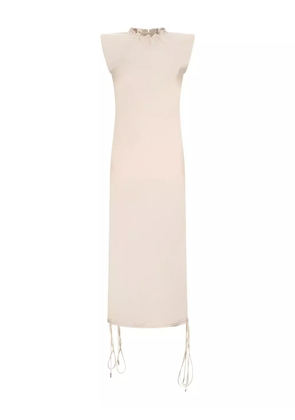 The Attico drawstring-neck midi dress - Pink
