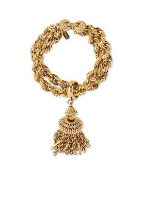 Monet Pre-Owned 1970s tassel-charm chain bracelet - Gold