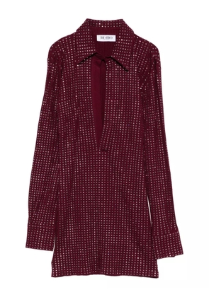 The Attico embellished collared dress