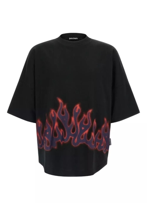 Palm Angels flame-print crew-neck T-shirt - Black