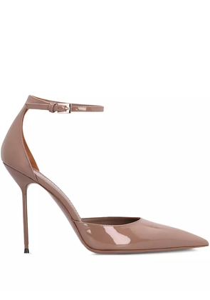 Paris Texas 105mm Lidia ankle-strap patent-leather pumps - Neutrals
