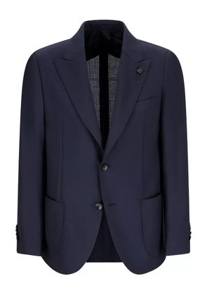 Lardini single-breasted patch-pocket jacket - Blue