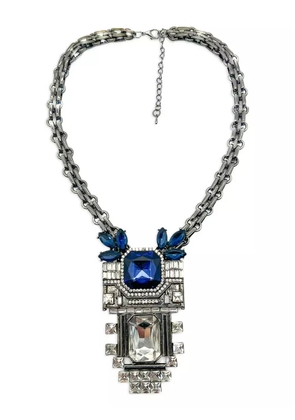 Jennifer Gibson Jewellery 2010s crystal-embellished necklace - Silver