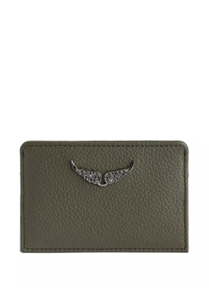 Zadig&Voltaire leather wing cardholder - Green