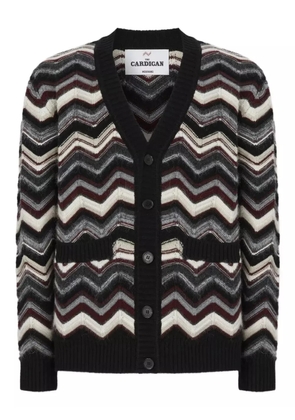 Missoni chevron-pattern pocket cardigan - Black