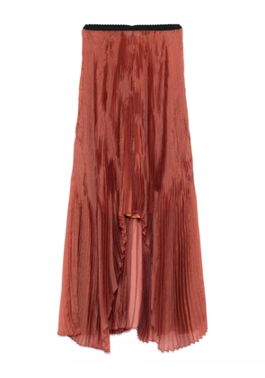 Forte Forte pleated asymmetric skirt - Brown