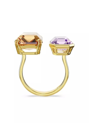 Swarovski Millenia emerald-cut gemstone open ring - Gold