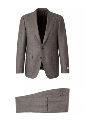 Canali checked suit - Brown