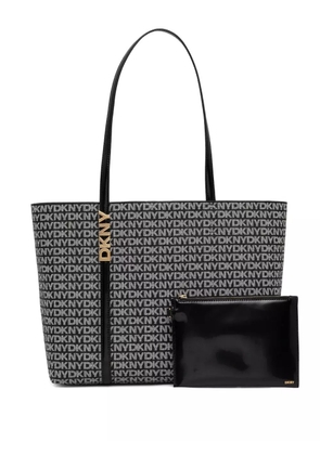 DKNY logo-plaque tote bag - Black