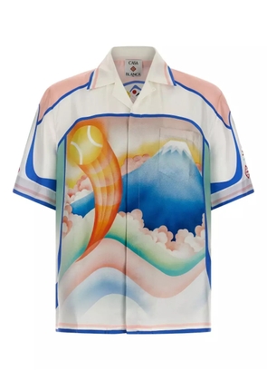 Casablanca Fuji Dream camp-collar shirt - White