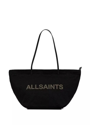 AllSaints logo-plaque tote bag - Black