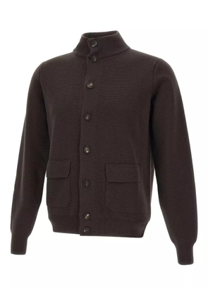 Filippo De Laurentiis high-neck cardigan - Brown