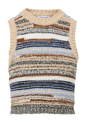 Veronica Beard striped sleeveless sweater - Neutrals