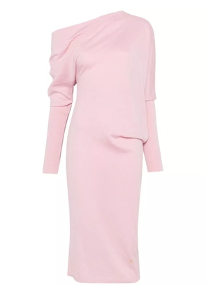 Moschino asymmetric-neck mini dress - Pink