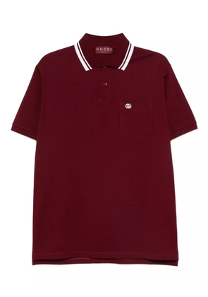 Gucci tipped-collar polo shirt - Red