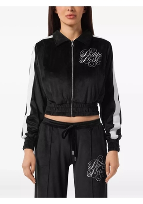 Philipp Plein panelled tracksuit jacket - Black