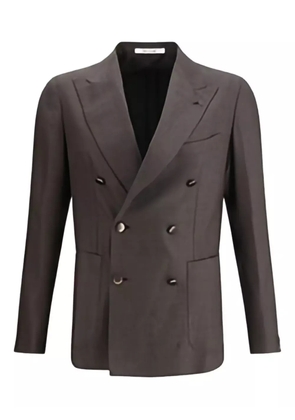 Tagliatore double-breasted patch-pocket blazer - Grey