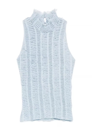 Roberta Einer ruffled high-neck top - Blue