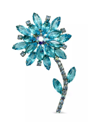 Jennifer Gibson Jewellery 1950s crystal-embellished brooch - Blue
