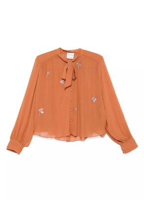 Forte Forte crystal-embellished shirt - Brown