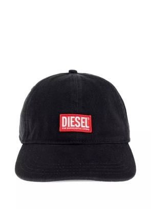 Diesel logo-patch baseball cap - Black