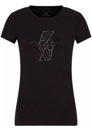 Armani Exchange logo-embroidered T-shirt - Black