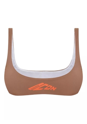 DSQUARED2 logo-print bikini bra - Brown