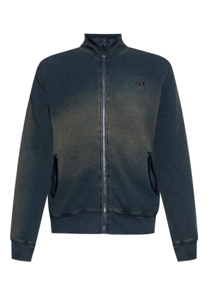 Diesel waffle-knit cardigan - Blue