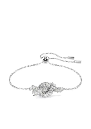 Swarovski Matrix baguette-crystal knot bracelet - White