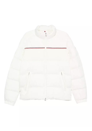Moncler stripe-detail quilted jacket - Neutrals