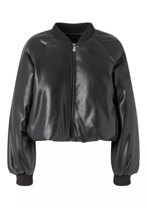 PINKO faux-leather bomber jacket - Black