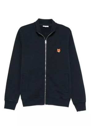 Maison Kitsuné fox-head zip-up sweatshirt - Blue