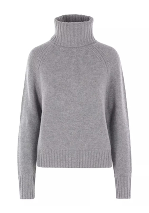 Allude turtleneck ribbed wool-cashmere sweater - Grey