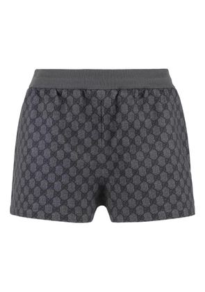 Gucci all over GG print elastic-waist shorts - Grey